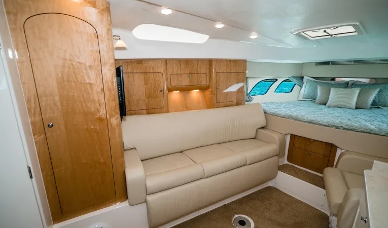 43 Intrepid Closet and Seating to Port