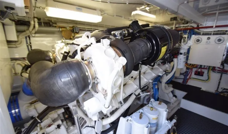 64 Hatteras Port Engine
