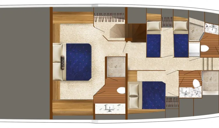 75 Hatteras Vessel Floorplan
