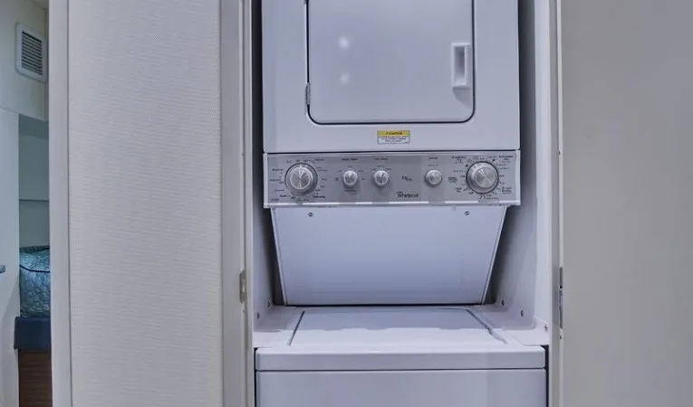 75 Hatteras Crew stackable washer/dryer