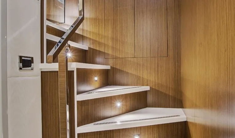 75 Hatteras Lower Cabin Stairs