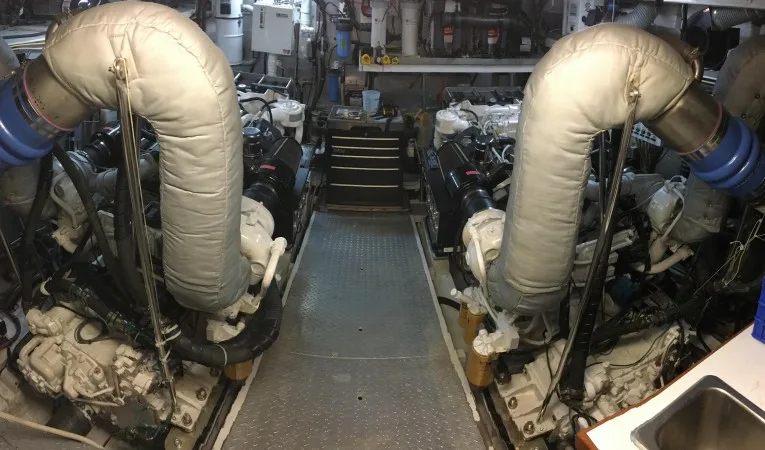82 Monte Fino Engine room