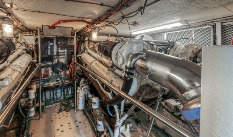 58 Hatteras Starboard engine