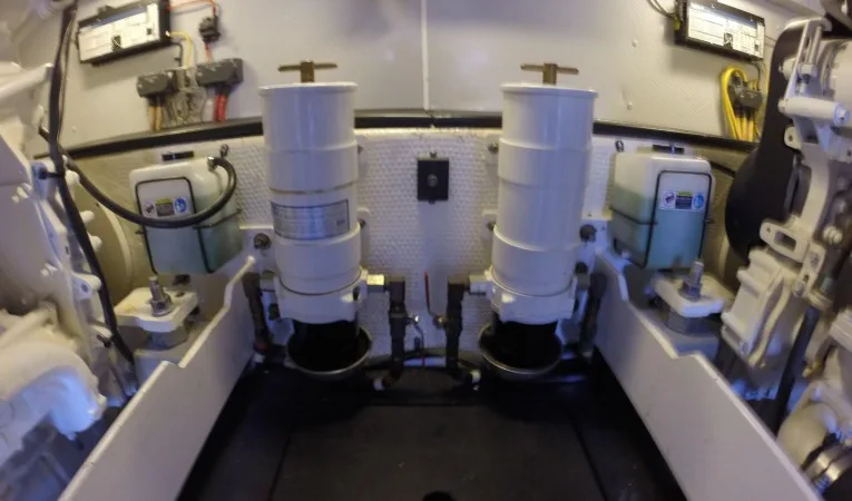 45 Silverton Engine Room