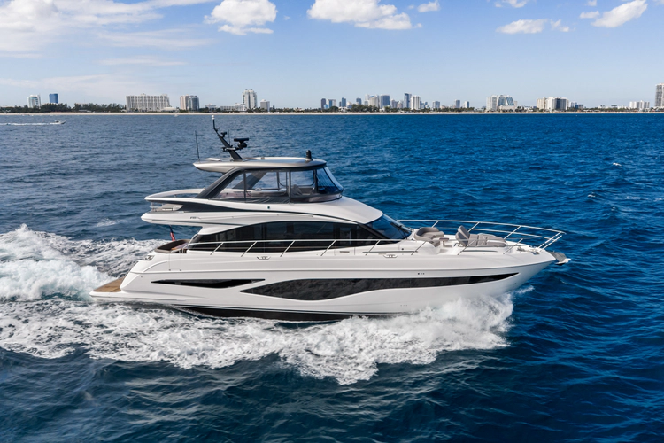 R&R, 65' Princess F65 yacht at the Fort Lauderdale Boat Show
