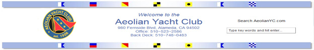 Aeolian Yacht Club Header