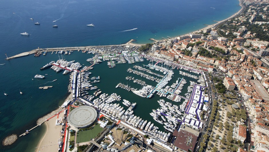 Cannes Yachting Festival aerial