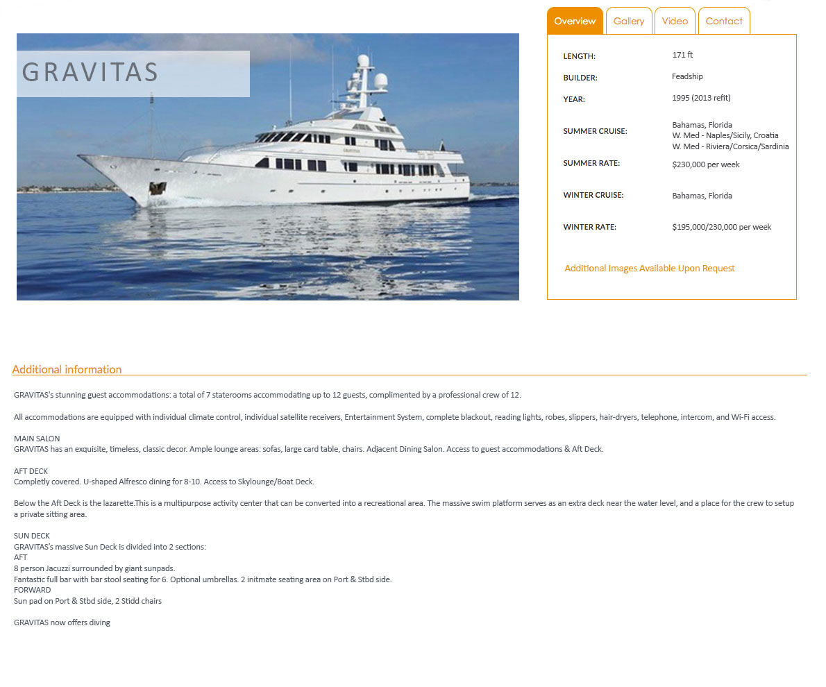 gravitas yacht