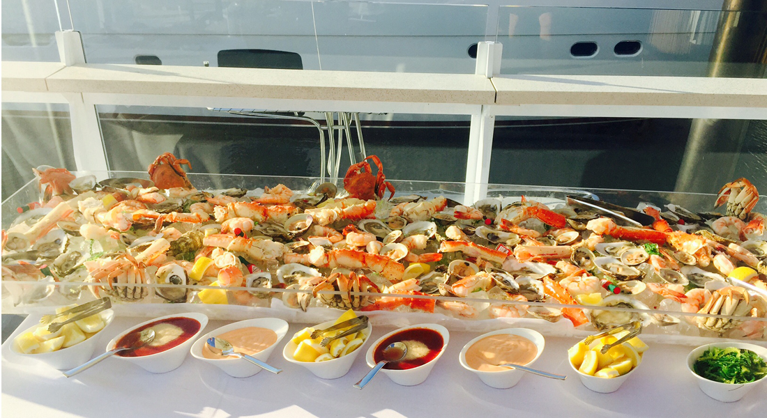 Newport CNB event food seafood crab reception sailboat sailing