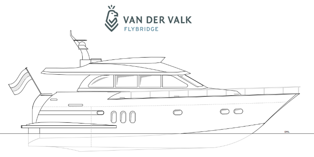 Van der Valk flybridge 18M yacht