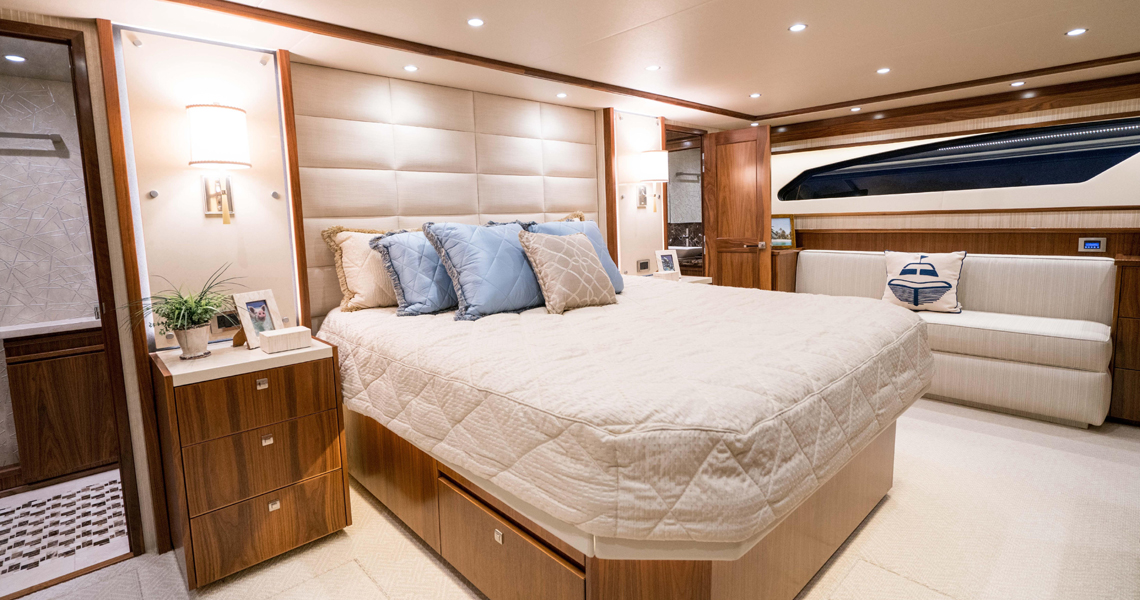 92' Viking Enclosed Bridge 2015 Motoryacht Stateroom