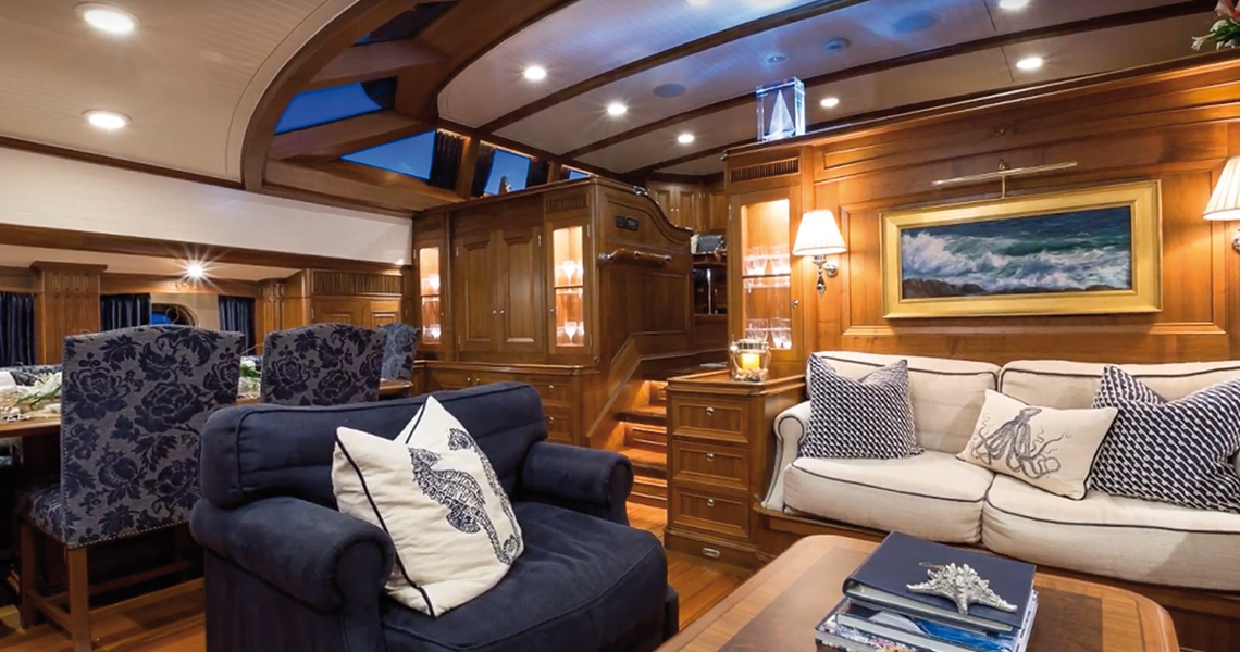 108' Alloy Sailing Yacht interior 